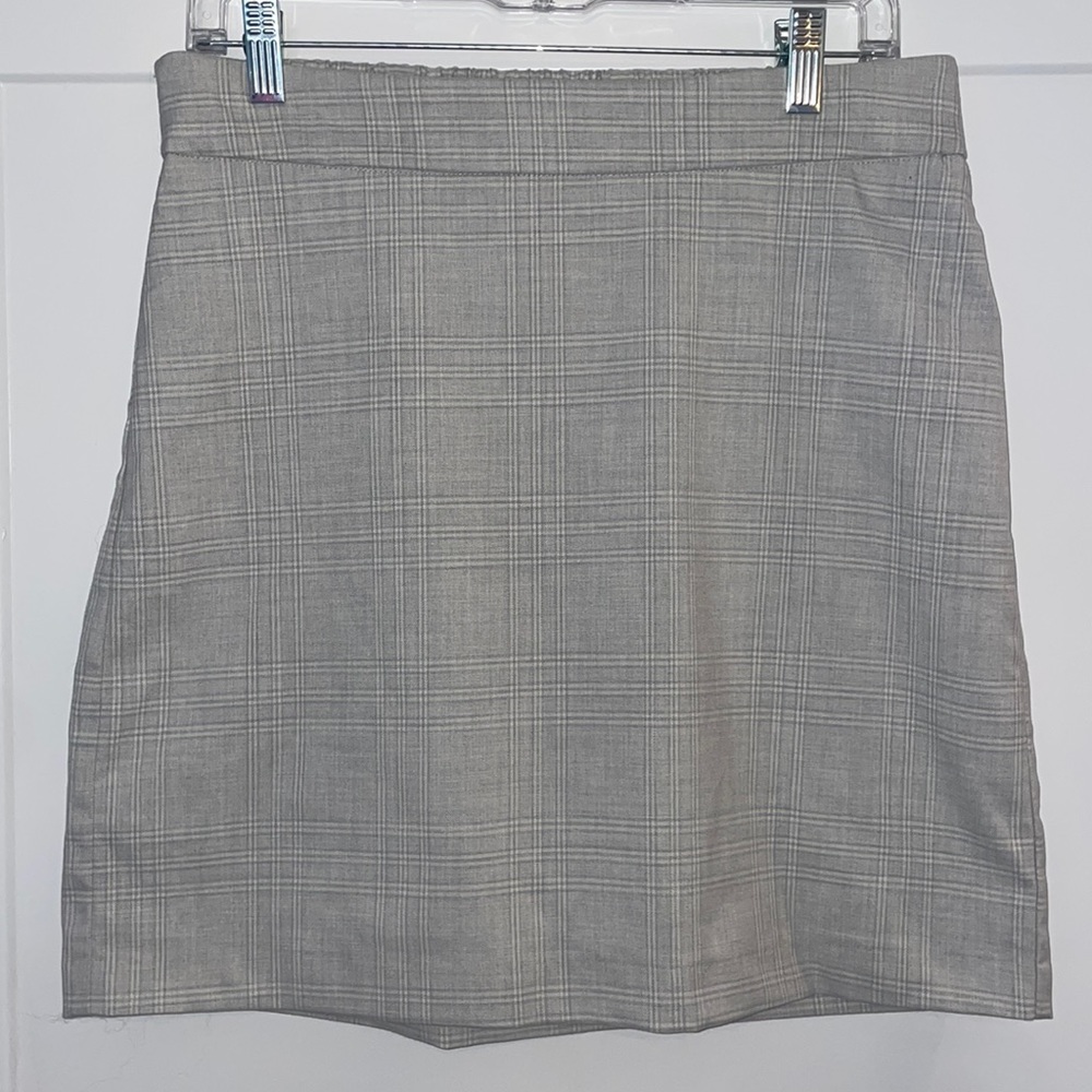 Rachel Zoe gray plaid mini skirt